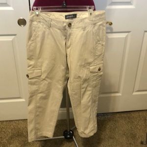 Eddie Bauer Women's Khaki Cargo Capris